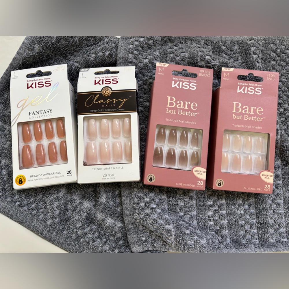 KISS Press-On Nail Set Collection SET OF FOUR- UNOPENED